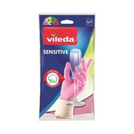Vileda微力達乳膠絨裡輕巧手套(細) - 粉色