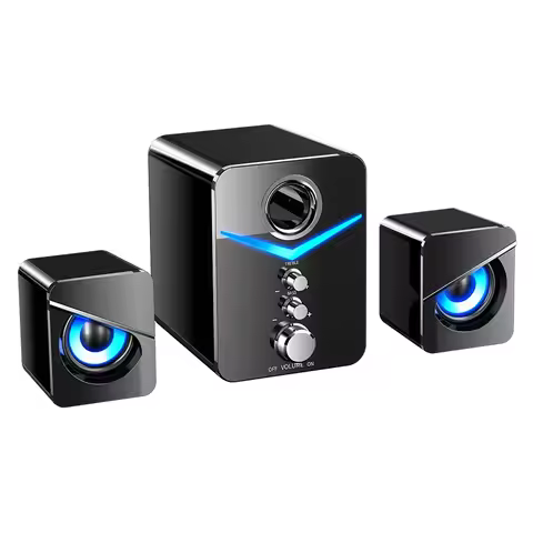3pcs Hot Mini Desktop Wireless Bluetooth Game E-sport Speaker 3-in-1 Home Theater Bass Subwoofer Sou