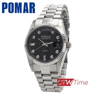 Pomar นาฬิกาข้อมือผู้ชาย สายสแตนเลส รุ่น PM73479SS04 (สีเงิน / หน้าปัดดำ)