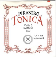Tonica 4128 Violin Strings, D-Wire, Nylon, 1/4-1/8, Silver Roll