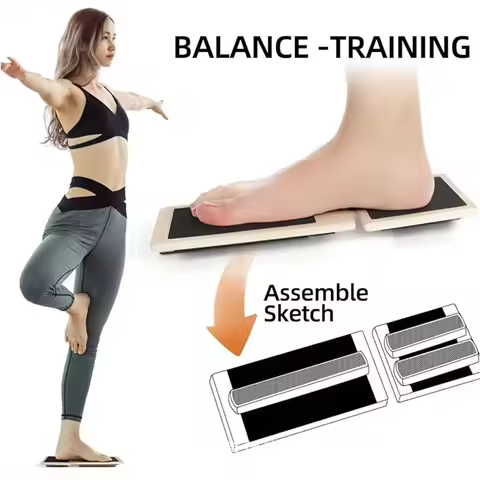 Wooden Single Foot Trainer Balance Board for Ballet Pilates Ankle Strength Training Pilates Fasciiti