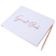 Wedding Guest Book,Hen Party Guest Book,Wedding Books for Guests To Sign,Baby Shower Sign in Guest Book,With Pen