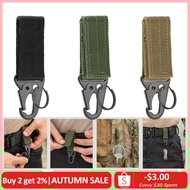 Tactical Key Ring Belt Holder Nylon Clips with Hooks Keychain Carabiner Buckle for Molle Strap Webbing Attachement