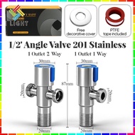 201 Stainless Steel Angle Valve 1 Outlet 1Way/2 Way 1/2' Angle Valve
