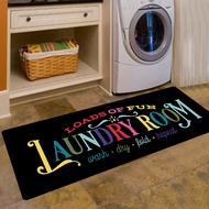 Laundry Room Runner Rug, Farmhouse Kitchen Floor Mat, Non-Slip Waterproof Entryway Rug Runner