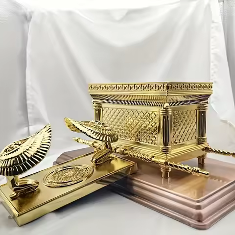 1pc Metal Statue Ark of the Covenant Jewish Ark Jerusalem Religious Belief Home Decor Ornaments