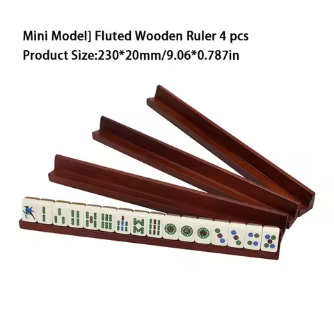 4Pcs Wooden Mahjong Ruler DIY Quick Sorting Of Tiles In Order Wooden Mahjong Organization Racks for 