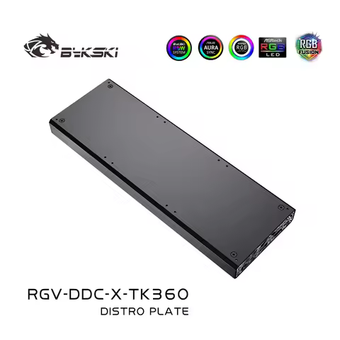 Bykski RGV-DDC-X-TK360 Acrylic Distro Plate / Board for PC Cooler System Case / Fit Hard Hose Tube /