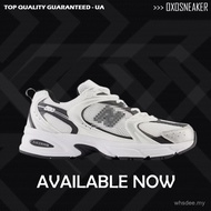 NB 530 White Silver Metallic Black MR530LB Sneakers Men Women Shoes