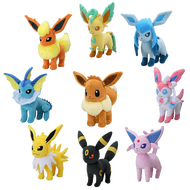 ของเล่นตุ๊กตา Pokemon eevee วิวัฒนาการ sylveon flareon jolteon umbreon vaporeon Pikachu ตุ๊กตาสัตว์น