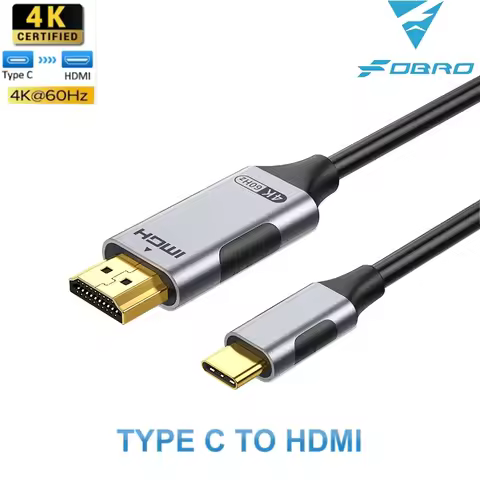 4K USB C to HDMI Cable 4K@120Hz 8K@60Hz Nylon Braided USB Type-C to HDMI Cable Thunderbolt 3/4/5 Com