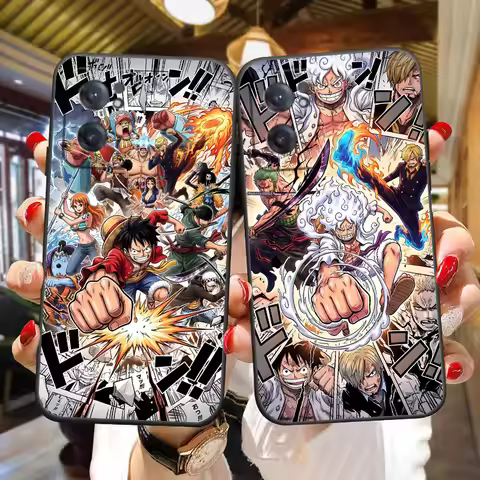 One P-Piece Gear 5 Luffy Zoro Phone Case For iphone Apple 17 AIR 17E 16E 16 15 14 13 12 11 Pro Max X