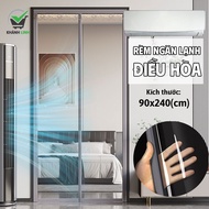 (90x240cm)Magnetic Curtains Prevent Cold Air Conditioning Curtains Anti-Mosquito Insect Dustproof Wa