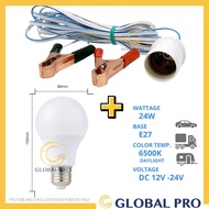 3/5/7Meter E27 Lamp Holder DC Bulb Lampu 12V-24V Lampu Pasar Malam Memancing Camping Caravan Lightin