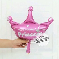 Mini pink princess crown balloon princess foil crown balloon/ pink princess/