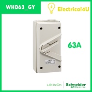 Schneider Electric WHD20_GY WHD35_GY WHD63_GY สวิตช์สำหรับแยกวงจร 2 Pole Weatherproof Isolating Swit