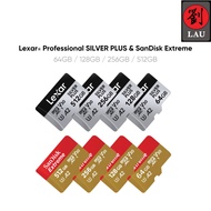 Lexar Pro & SanDisk Extreme 64GB/128GB/256GB/512GB SD CARD