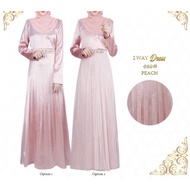 (PLUS SIZE / FREE SIZE) DRESS JUBAH DINNER MUSLIMAH LABUH TUNANG BRIDESMAID RAYA