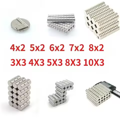 5x3 6x2 7x2 8x3 10x3 mm Strong Round Magnet For Fridge, DIY Projects, Science & Office Use Tool Part