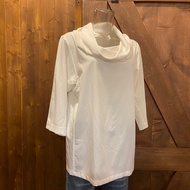 Giordano ladies White Drop Collar Top