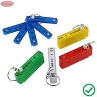 XUESHAN Folding Ruler, Double-sided Scale 0.5m 10-Fold Plastic Ruler, Multi Functional with Keychain