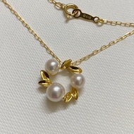 Japan jewelry brand MIKIMOTO K18 18K 750 akoya sea baby pearl pendant necklace