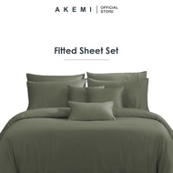 AKEMI TENCEL™ Lyocell Earnest Fitted Sheet Set 1200TC (Super Single/ Queen/ King)