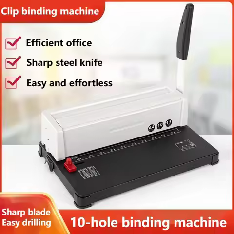 10-hole Binding Machine 10-hole Punching Machine A4 Tender Cover Punching A3 Document And Voucher Bi