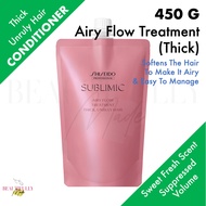 Shiseido Professional Sublimic Airy Flow Treatment 450g (Thick Unruly Hair) - Tame Frizz Gentle Conditioner • Natural &amp; Easy to Manage Hair • Soft &amp; Airy Movement