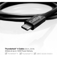 ★Direct delivery from Japan★[INTEL certified] CALDIGIT THUNDERBOLT 4/USB 4 cable (0.8M) - 40GB/S, 100W, 20V, 5A[TB4-P08B-540]