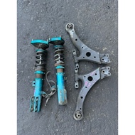 ESTIMA ACR30 ALPHARD ANH10 FRONT ADJUSTABLE WITH LOWER ARM SET USED JAPAN