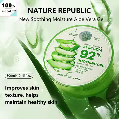Nature Republic New Soothing Moisture Aloe Vera Gel,Basic Moisturizing,Deep Moisturizing,Korean Skin