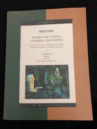 全新唱歌譜 Singing Score, Britten Works for Voice &amp; Chamber Orchestra