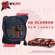 [CARBON SERIES BLACK] BLUECAT 5D CARPET Perodua Kancil Kelisa Gino Kenari Myvi M600 M800 Viva (1994-