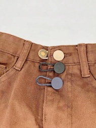 3入組多用途鈕扣增大器:男女褲子和牛仔褲即時增大1-1.8英寸,多色選擇,無需縫製,腰部擴展鈕,彈性鈕扣,可拆式可調節的通用無縫鈕扣