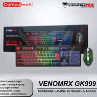 VenomRX Wired Gaming Keyboard Mouse Combo GK999 - Wired RGB Gaming Combo Keyboard GK 999
