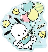 Tees Factory SR-5543613PB Sanrio Characters Acrylic Clip Pochacco Party Balloon, H2.1 x W 1.9 inches
