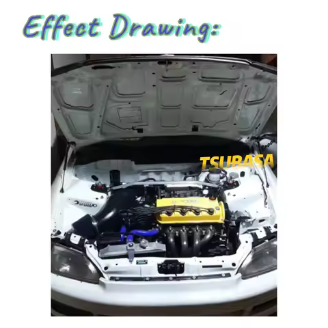 Hood Struts For 1991-1995 Honda Civic 5th EG EH EJ Modify Front Bonnet Lift Supports Shock Dampers P