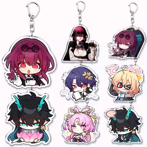 Cute Chaveiros Kafka Dan Heng Keychain for Accessories Bag Chains 3rd Hsr Pendant Key Chain Ring Key