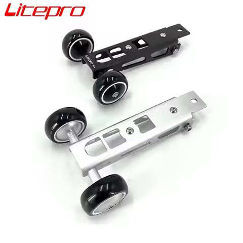 Litepro Folding Bike Easywheel For Birdy 2-3 Series Easy Wheel Aluminum Alloy Black Silver
