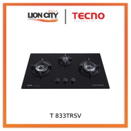 TECNO T 833TRSV 3-Burner 86cm Tempered Glass Cooker Hob