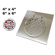 Stainless Steel Floor Grating Cover Floor Trap (4”x4”) (6”X6”)