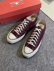 全新有盒Converse 1970s chuck classic low top 休閒百搭 低幫帆布鞋 男女同款 酒紅色