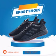 HITAM Adidas ZOOM QUESTAR Shoes ads Shoes Men/ Women_ Adidas Plain Black School Shoes