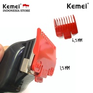 Sepatu Alat Cukur Rambut Clipper Super Taper Kemei Isi 2pcs Ukuran  Cukuran 1,5 &amp; 4,5 mm Comb