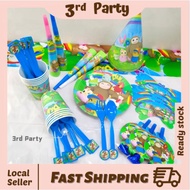 🐥Didi &amp; Friend Theme Birthday Party Decoration Set Disposable(Ready Stock)