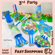 🐥Didi & Friend Theme Birthday Party Decoration Set Disposable(Ready Stock)