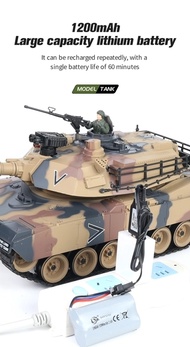 รถทหาร ZY021-816 M1A2 Abrams BATTLE TANK 1/18 2.4GHz  RC รถถังบังคับวิทยุ USA