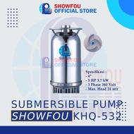 SHOWFOU SUBMERSIBLE PUMP KHQ-532 5 HP 3 Phase 3.7 kWatt 4 Inch