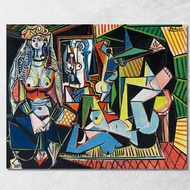 Art reproduction Les Femmes dAlger Picasso Pablo ppc14 รูปติดผนัง ภาพที่มีชื่อเสียง ภาพพิมพ์รายละเอี